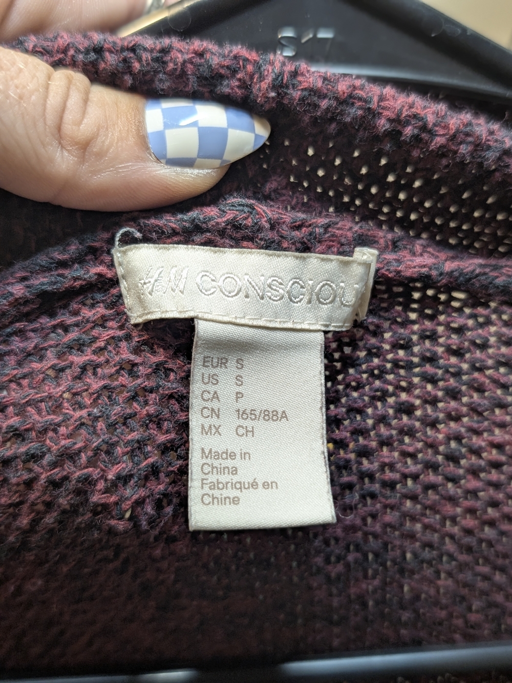 H And M Burgundy Knit Women’s Sweater